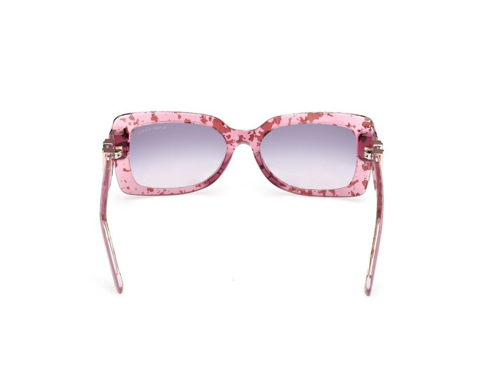 Sunglasses Guess by Marciano GM00018 (83Z) color viola lucido shape rectangle lenses viola sfumato o specchiato