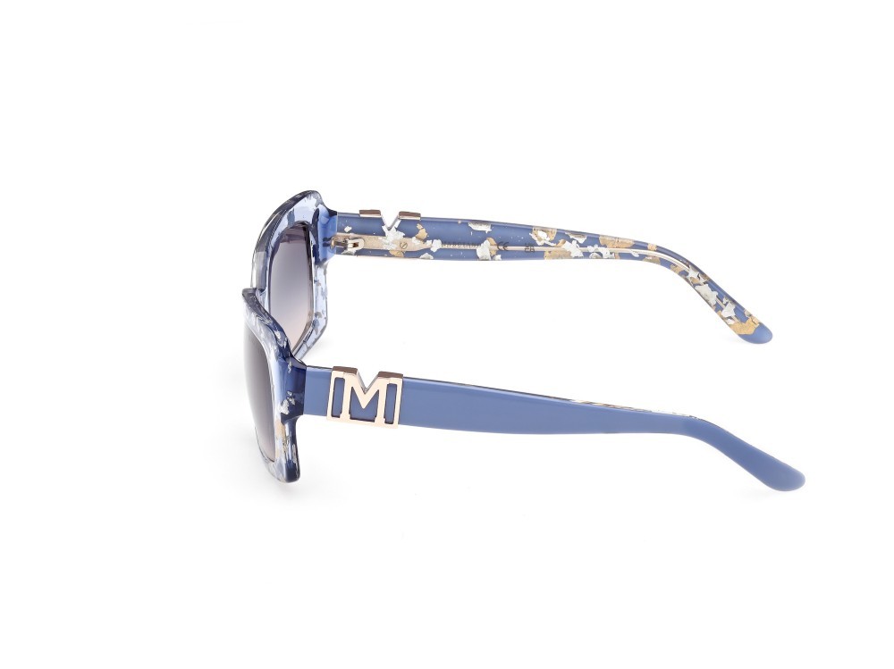 Sunglasses Guess by Marciano GM00018 (92W) color blu lucido shape rectangle lenses blu sfumato