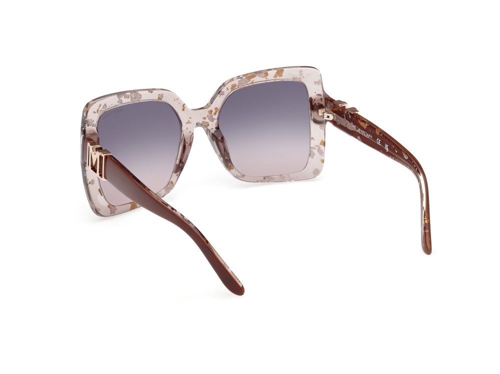 Sunglasses Guess by Marciano GM00019 (50B) color marrone scuro lucido shape butterfly lenses fumo grad.