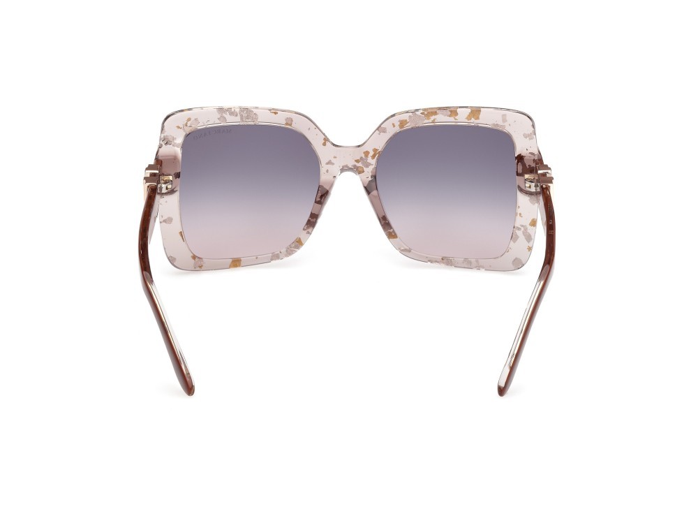 Sunglasses Guess by Marciano GM00019 (50B) color marrone scuro lucido shape butterfly lenses fumo grad.