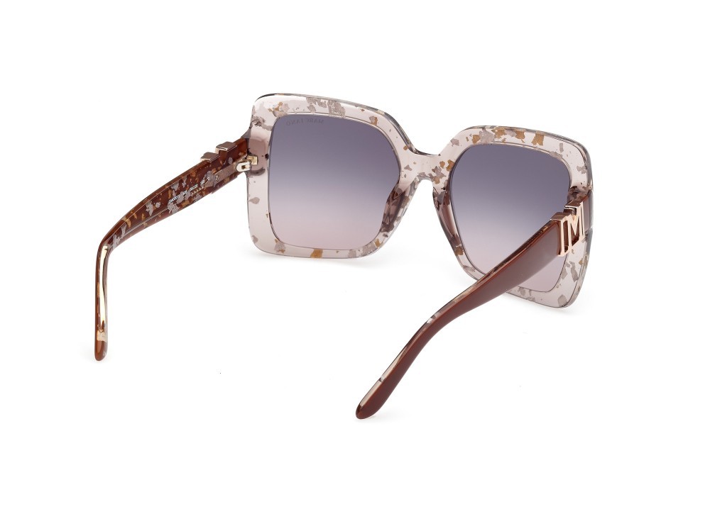 Sunglasses Guess by Marciano GM00019 (50B) color marrone scuro lucido shape butterfly lenses fumo grad.