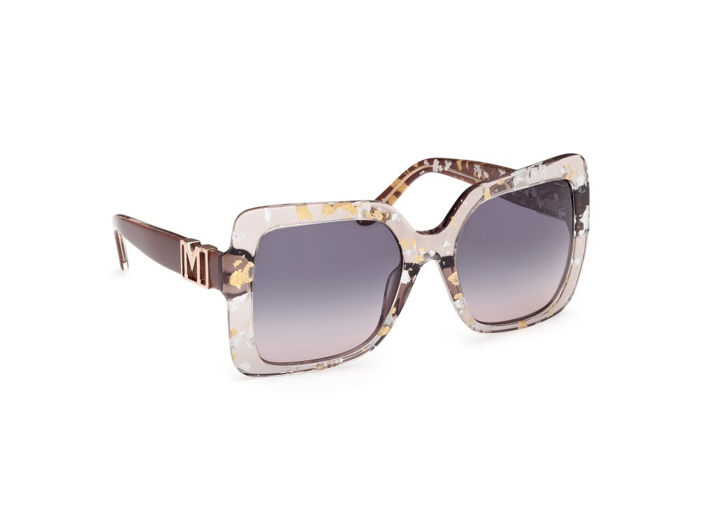 Sunglasses Guess by Marciano GM00019 (50B) color marrone scuro lucido shape butterfly lenses fumo grad.