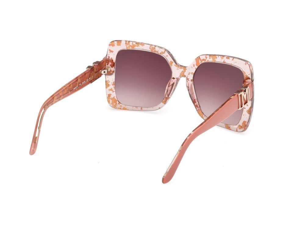 Sunglasses Guess by Marciano GM00019 (74F) color rosa chiaro lucido shape butterfly lenses marrone sfumato