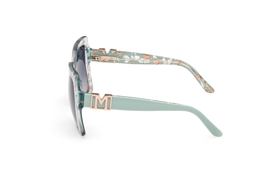 Sunglasses Guess by Marciano GM00019 (95W) color verde chiaro lucido shape butterfly lenses blu sfumato