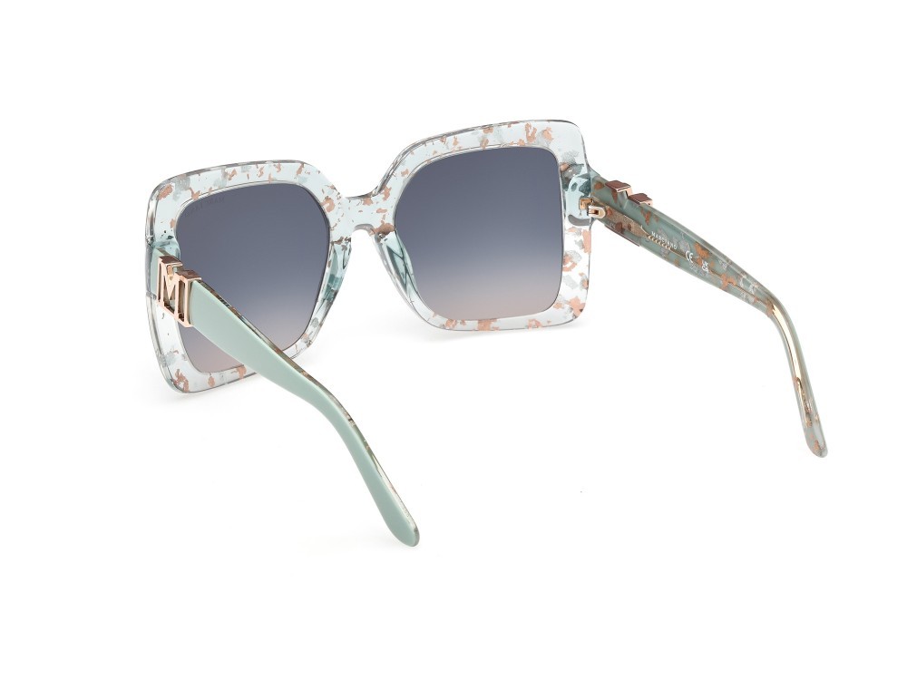 Sunglasses Guess by Marciano GM00019 (95W) color verde chiaro lucido shape butterfly lenses blu sfumato
