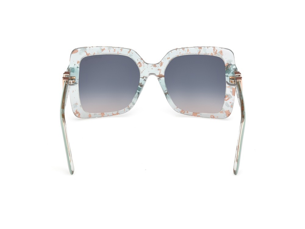 Sunglasses Guess by Marciano GM00019 (95W) color verde chiaro lucido shape butterfly lenses blu sfumato