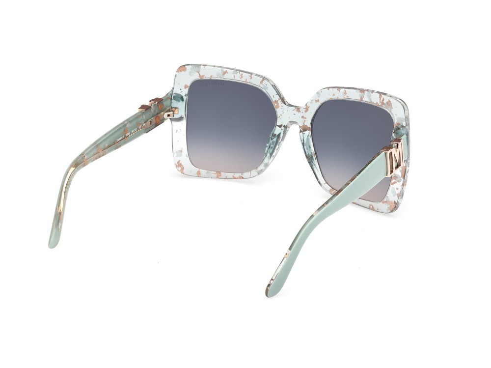 Sunglasses Guess by Marciano GM00019 (95W) color verde chiaro lucido shape butterfly lenses blu sfumato