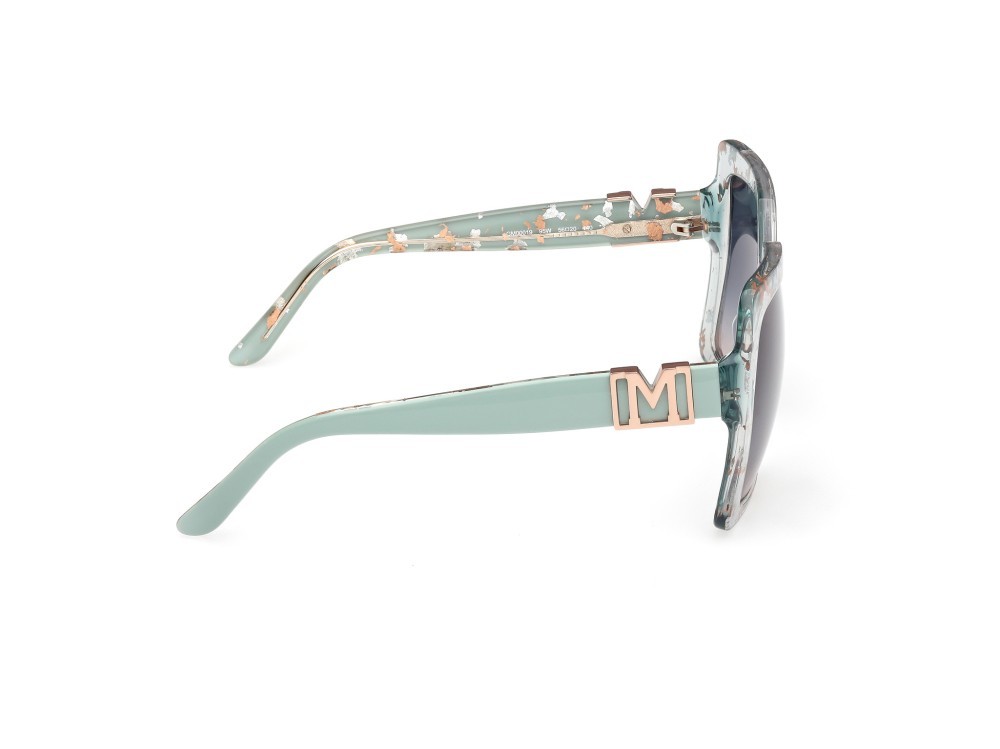 Sunglasses Guess by Marciano GM00019 (95W) color verde chiaro lucido shape butterfly lenses blu sfumato