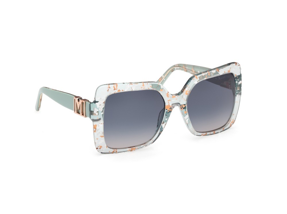 Sunglasses Guess by Marciano GM00019 (95W) color verde chiaro lucido shape butterfly lenses blu sfumato