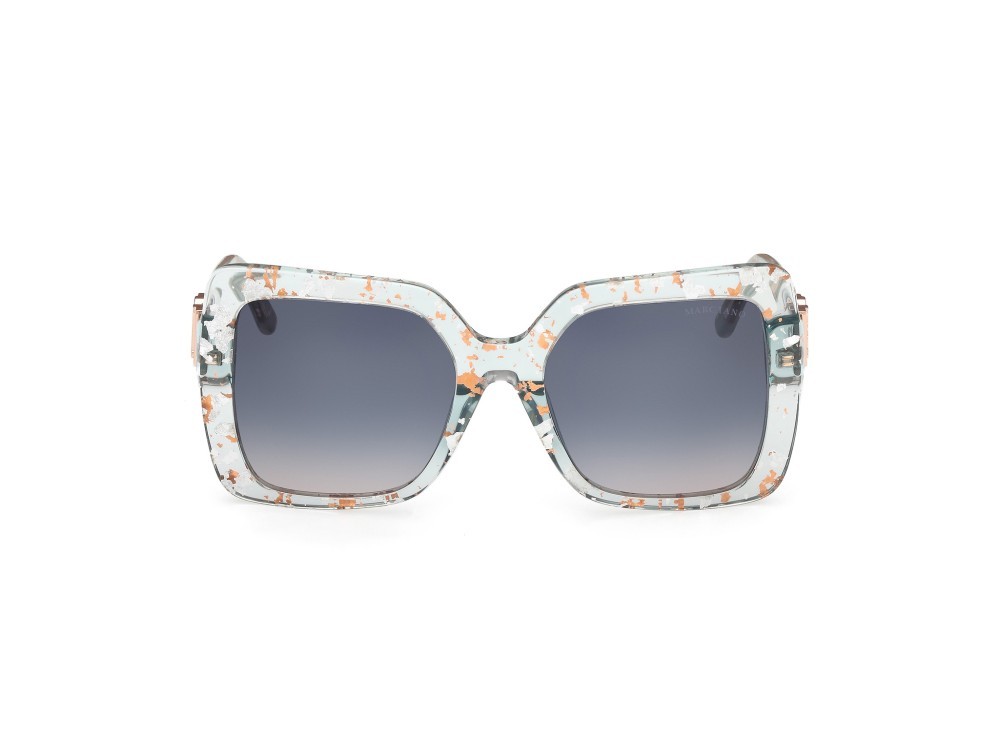 Sunglasses Guess by Marciano GM00019 (95W) color verde chiaro lucido shape butterfly lenses blu sfumato