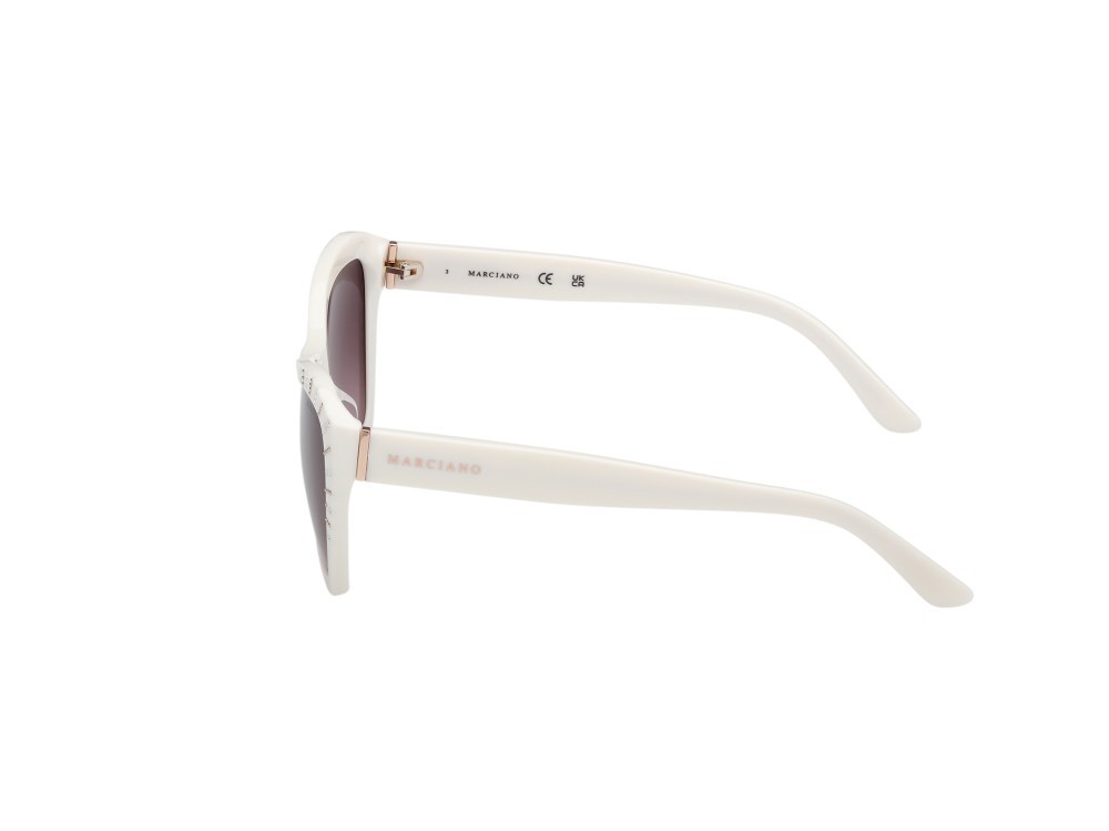 Sunglasses Guess by Marciano GM00020 (21F) color avorio lucido shape geometric lenses marrone sfumato