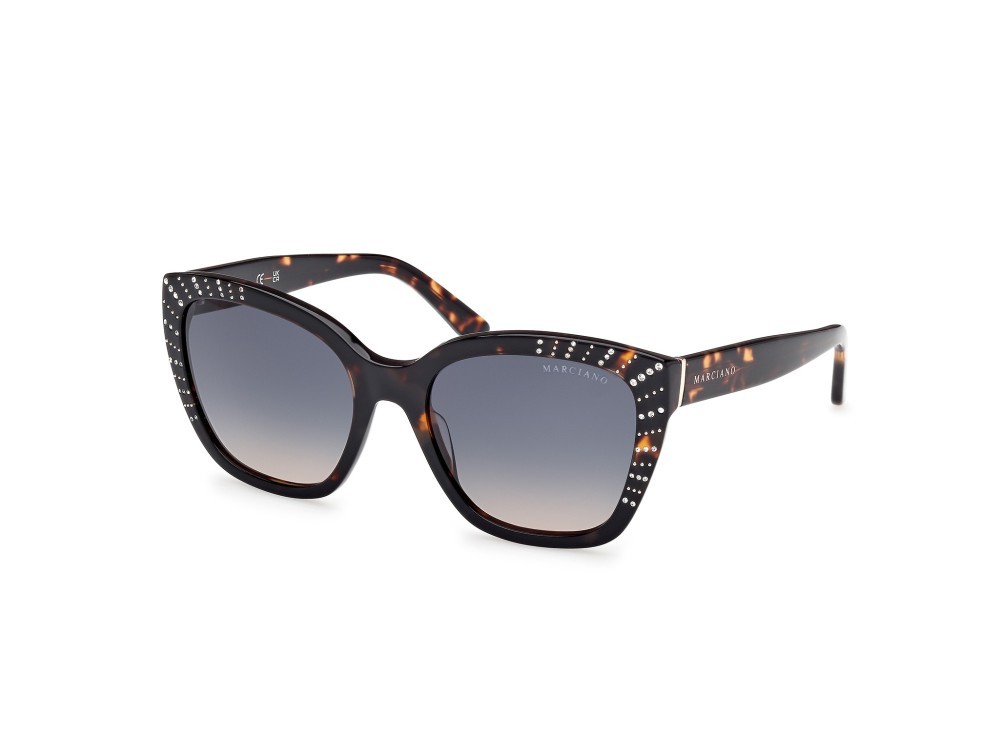 Sunglasses Guess by Marciano GM00021 (52W) color avana scura  shape square lenses blu sfumato