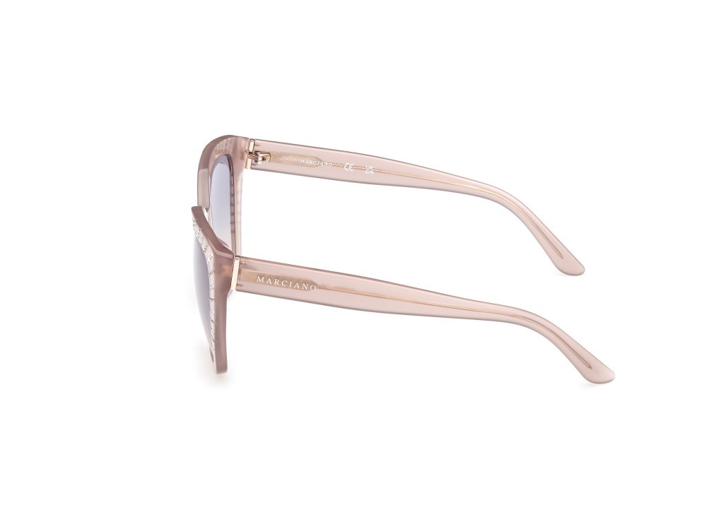 Sunglasses Guess by Marciano GM00021 (57B) color beige lucido shape square lenses fumo grad.
