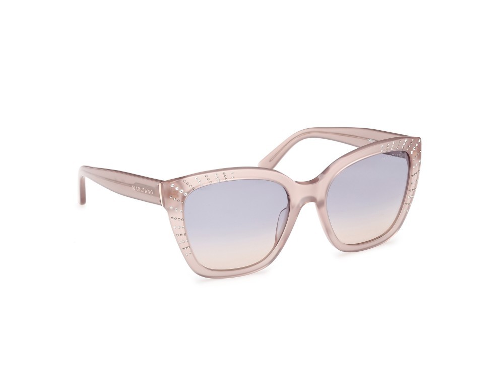 Sunglasses Guess by Marciano GM00021 (57B) color beige lucido shape square lenses fumo grad.