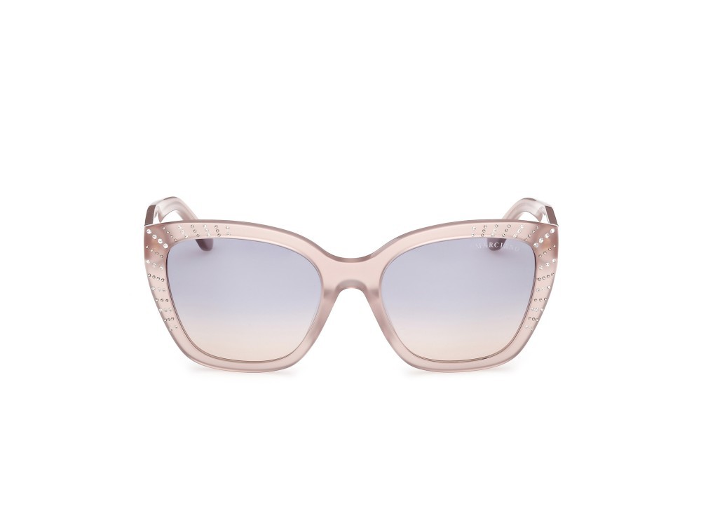 Sunglasses Guess by Marciano GM00021 (57B) color beige lucido shape square lenses fumo grad.