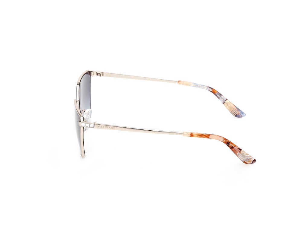 Sunglasses Guess by Marciano GM00023 (33W) color oro pallido lucido shape cat eye lenses blu sfumato