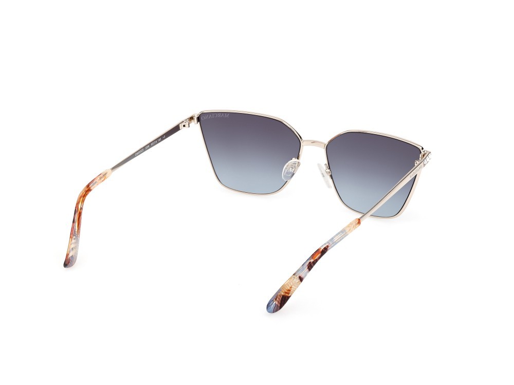 Sunglasses Guess by Marciano GM00023 (33W) color oro pallido lucido shape cat eye lenses blu sfumato
