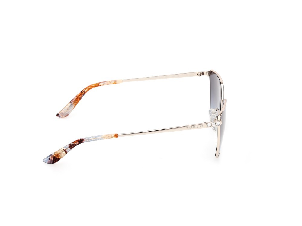 Sunglasses Guess by Marciano GM00023 (33W) color oro pallido lucido shape cat eye lenses blu sfumato