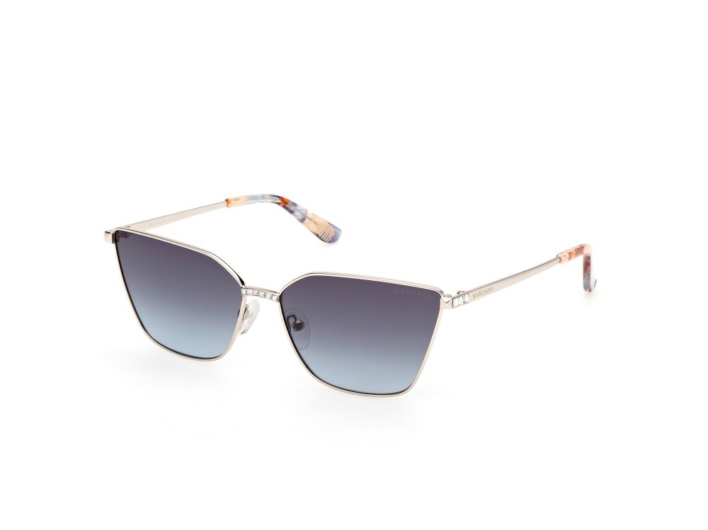 Sunglasses Guess by Marciano GM00023 (33W) color oro pallido lucido shape cat eye lenses blu sfumato