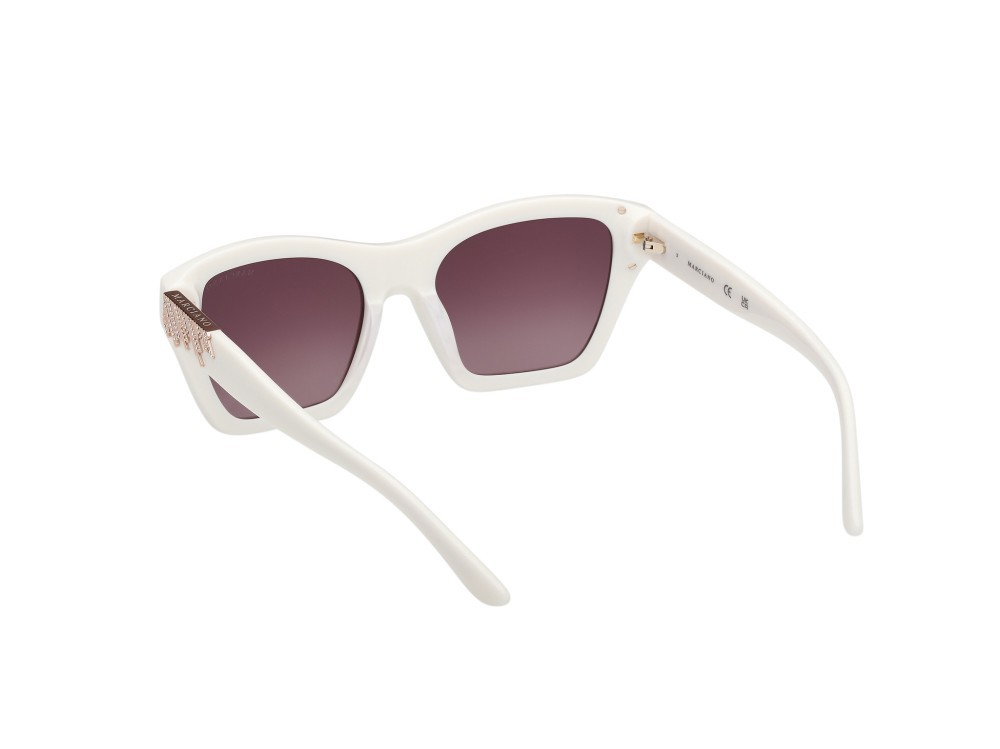 Sunglasses Guess by Marciano GM00024 (21F) color avorio lucido shape square lenses marrone sfumato