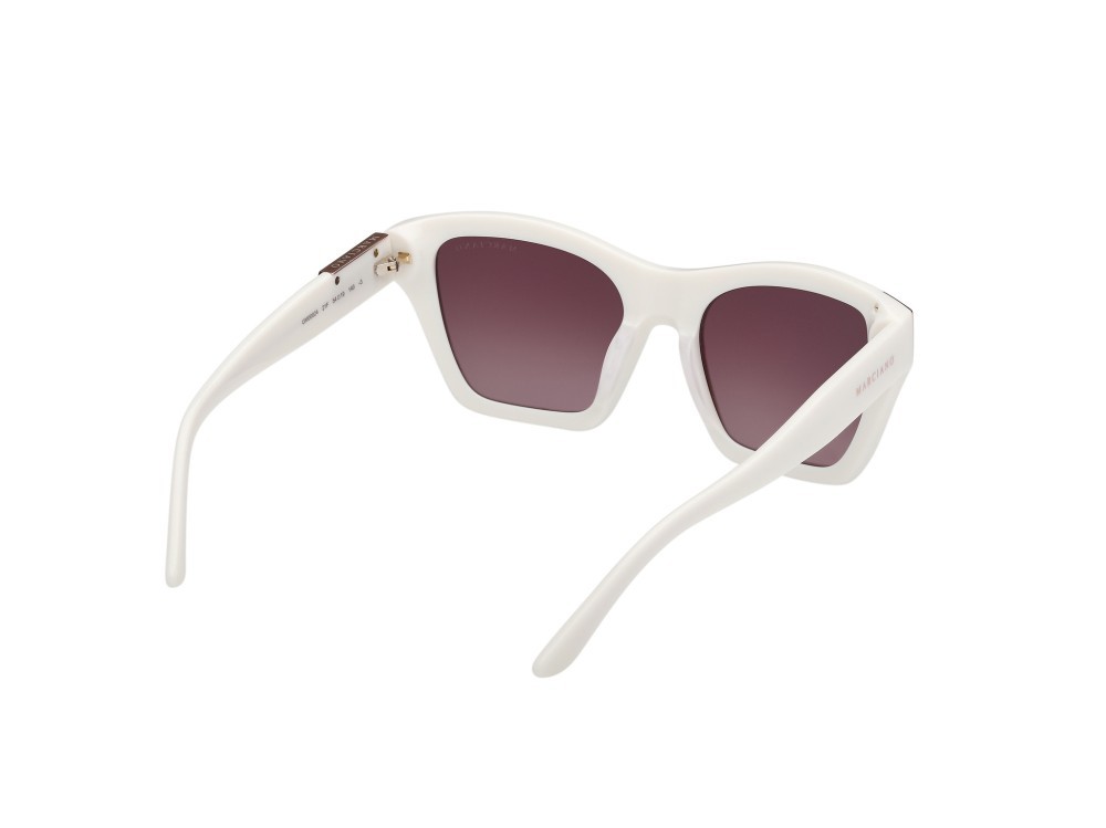 Sunglasses Guess by Marciano GM00024 (21F) color avorio lucido shape square lenses marrone sfumato