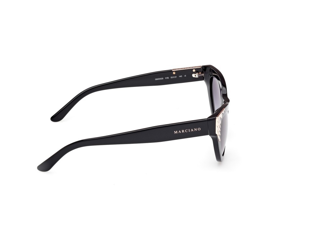 Sunglasses Guess by Marciano GM00025 (01B) color nero lucido shape cat eye lenses fumo grad.