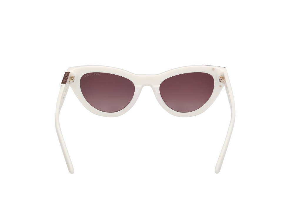 Sunglasses Guess by Marciano GM00025 (21F) color avorio lucido shape cat eye lenses marrone sfumato