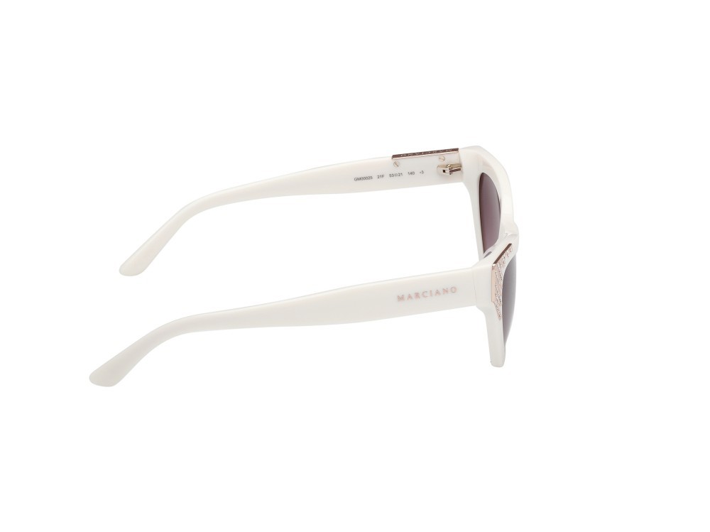 Sunglasses Guess by Marciano GM00025 (21F) color avorio lucido shape cat eye lenses marrone sfumato
