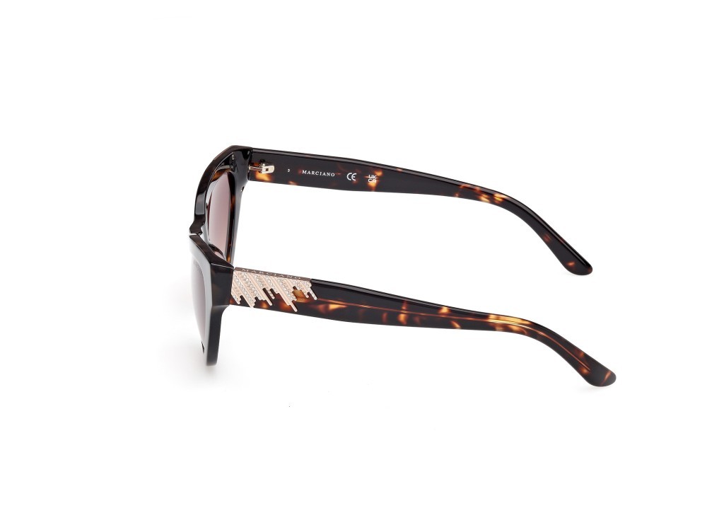 Sunglasses Guess by Marciano GM00025 (52F) color avana scura shape cat eye lenses marrone sfumato