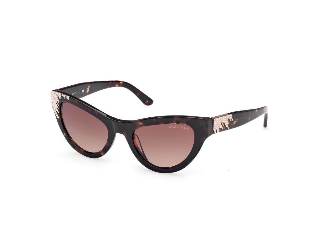 Sunglasses Guess by Marciano GM00025 (52F) color avana scura shape cat eye lenses marrone sfumato
