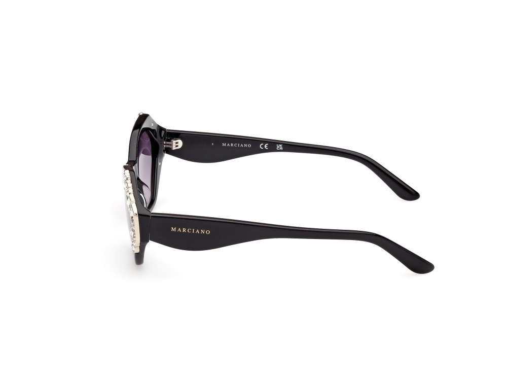 Sunglasses Guess by Marciano GM00026 (01B) color nero lucido shape geometric lenses fumo grad.