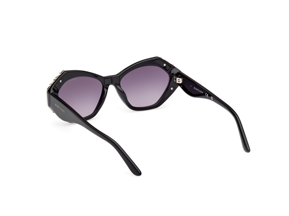 Sunglasses Guess by Marciano GM00026 (01B) color nero lucido shape geometric lenses fumo grad.