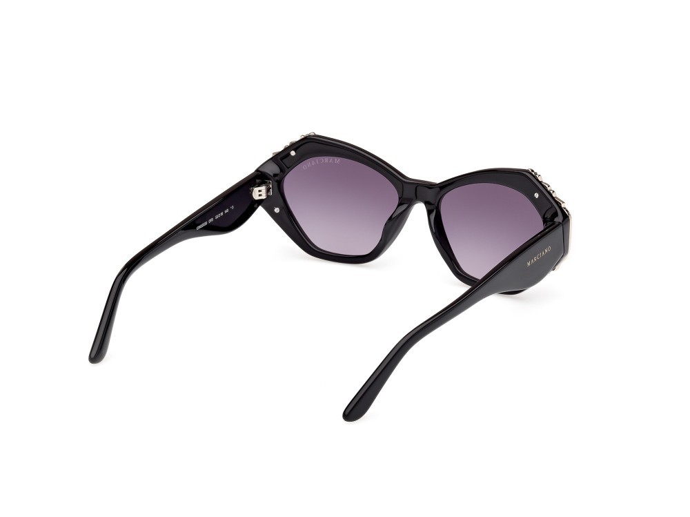 Sunglasses Guess by Marciano GM00026 (01B) color nero lucido shape geometric lenses fumo grad.