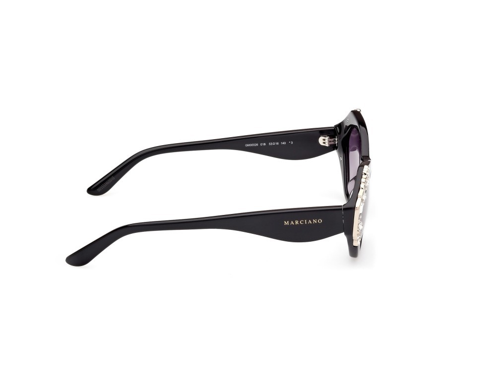 Sunglasses Guess by Marciano GM00026 (01B) color nero lucido shape geometric lenses fumo grad.