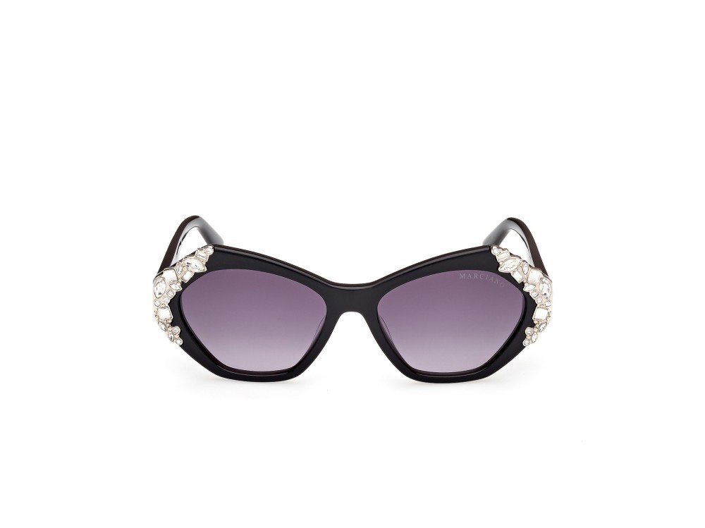 Sunglasses Guess by Marciano GM00026 (01B) color nero lucido shape geometric lenses fumo grad.