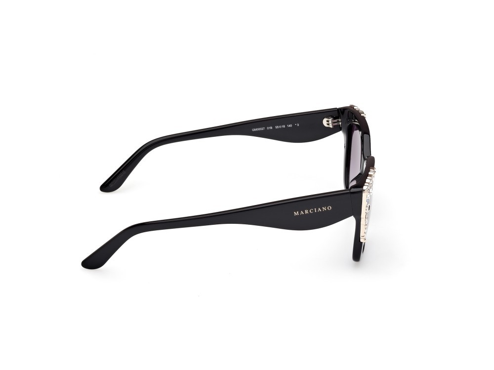 Sunglasses Guess by Marciano GM00027 (01B) color nero lucido shape rectangle lenses fumo grad.