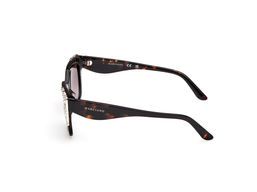 Sunglasses Guess by Marciano GM00027 (52F) color avana scura shape rectangle lenses marrone sfumato