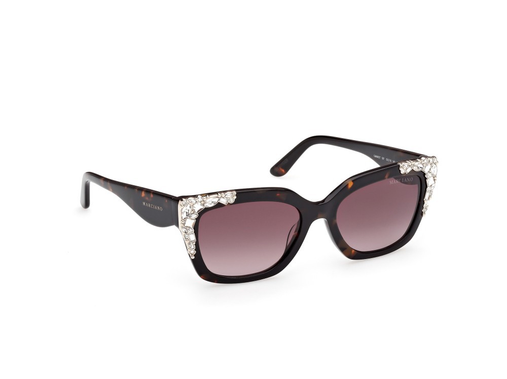 Sunglasses Guess by Marciano GM00027 (52F) color avana scura shape rectangle lenses marrone sfumato