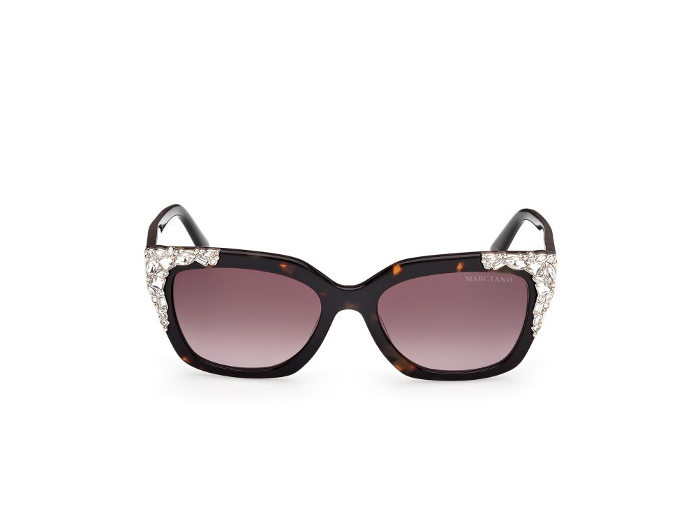 Sunglasses Guess by Marciano GM00027 (52F) color avana scura shape rectangle lenses marrone sfumato