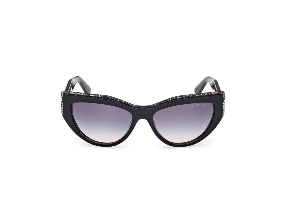 Sonnenbrillen Guess by Marciano GM00028 (01B) farbe nero lucido form cat-eye gläser fumo grad.
