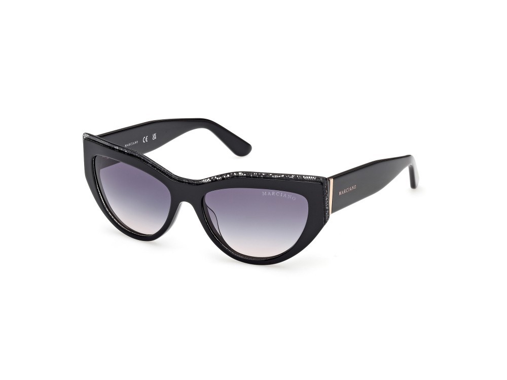 Sonnenbrillen Guess by Marciano GM00028 (01B) farbe nero lucido form cat-eye gläser fumo grad.