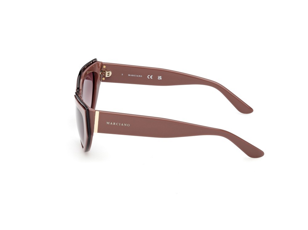 Sunglasses Guess by Marciano GM00028 (59F) color beige/monocolore shape cat eye lenses marrone sfumato