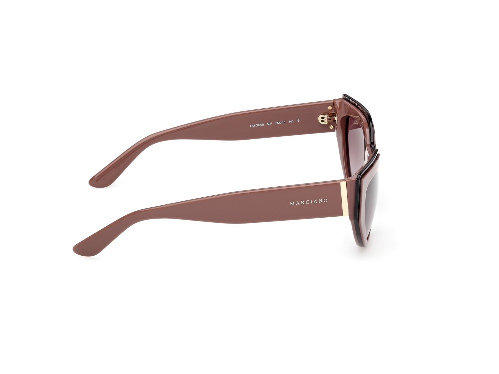 Sunglasses Guess by Marciano GM00028 (59F) color beige/monocolore shape cat eye lenses marrone sfumato