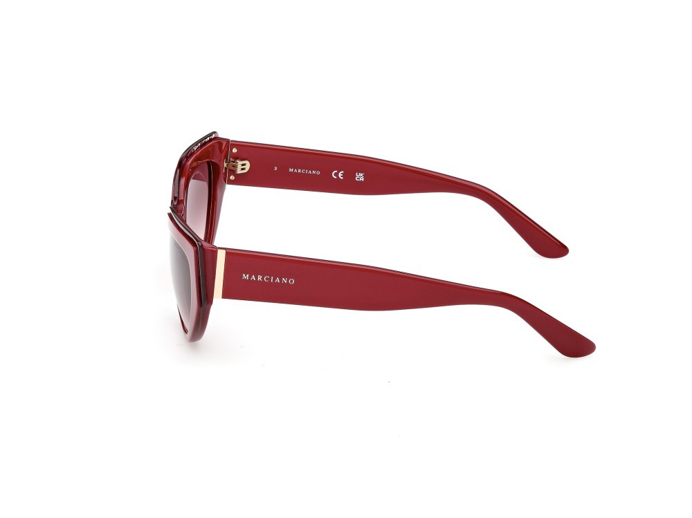 Sunglasses Guess by Marciano GM00028 (71T) color bordeaux/monocolore shape cat eye lenses bordeaux sfumato