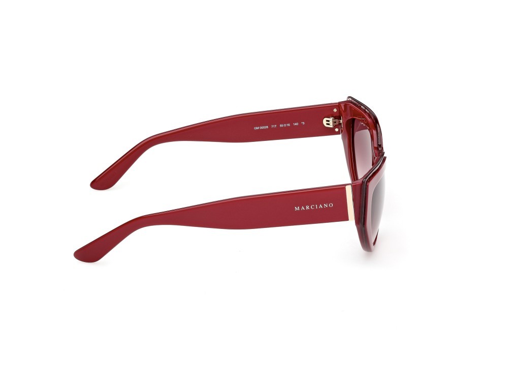 Sunglasses Guess by Marciano GM00028 (71T) color bordeaux/monocolore shape cat eye lenses bordeaux sfumato