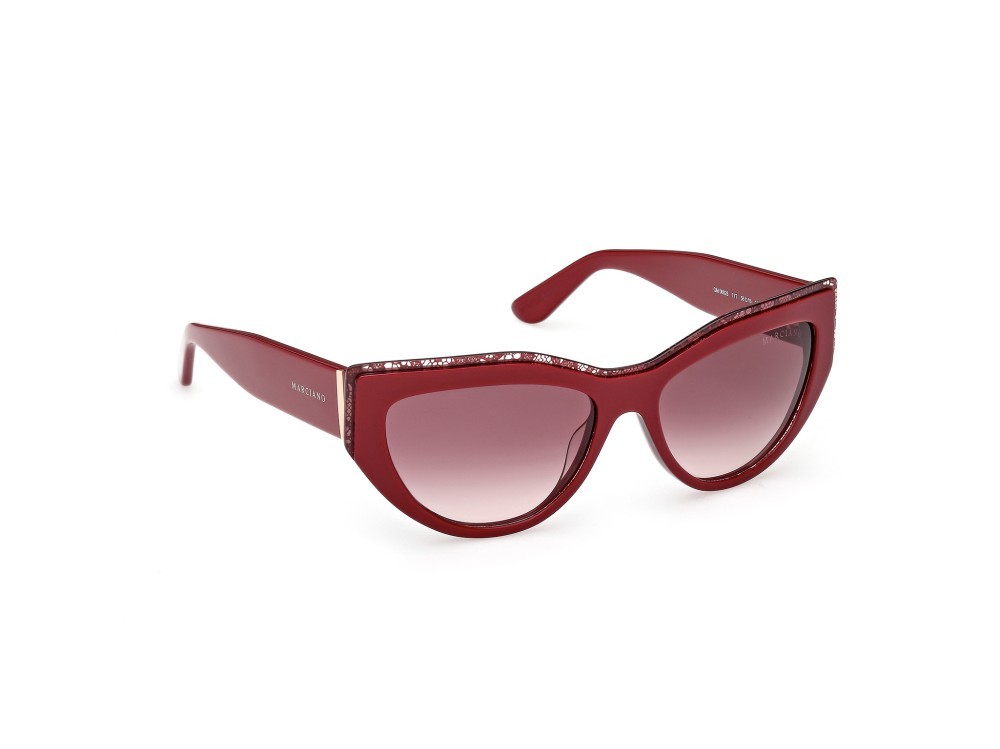 Sunglasses Guess by Marciano GM00028 (71T) color bordeaux/monocolore shape cat eye lenses bordeaux sfumato