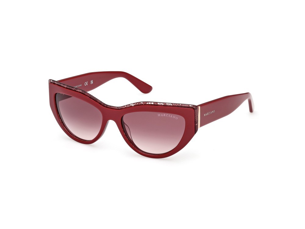 Sunglasses Guess by Marciano GM00028 (71T) color bordeaux/monocolore shape cat eye lenses bordeaux sfumato