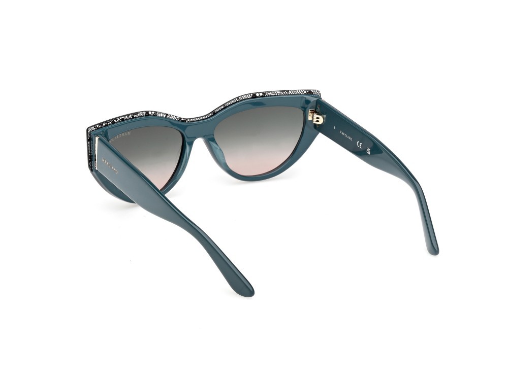 Occhiali da sole Guess by Marciano GM00028 (89B) colore turchese /monocolore forma cat eye lenti fumo grad.