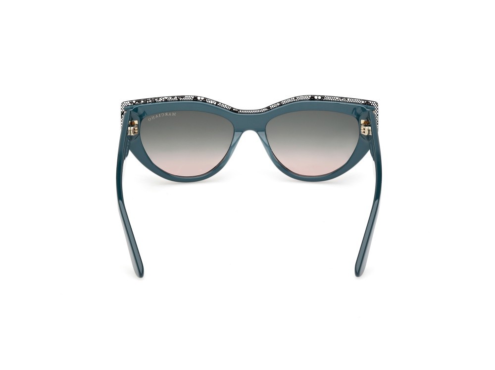 Occhiali da sole Guess by Marciano GM00028 (89B) colore turchese /monocolore forma cat eye lenti fumo grad.