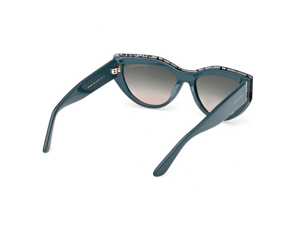 Occhiali da sole Guess by Marciano GM00028 (89B) colore turchese /monocolore forma cat eye lenti fumo grad.